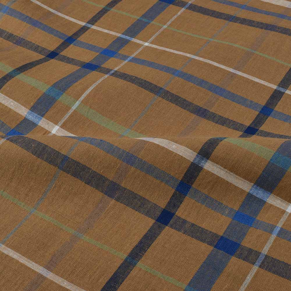CHECK MULTICOLOR PURE COTTON 108 GSM HANDWOVEN FABRIC