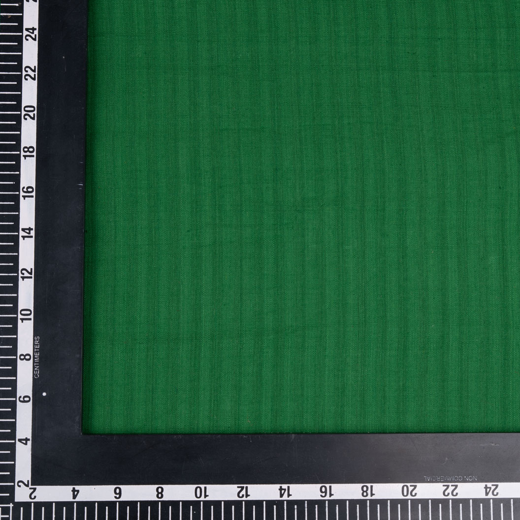 STRIPE DARK GREEN PURE COTTON 92 GSM HANDWOVEN FABRIC