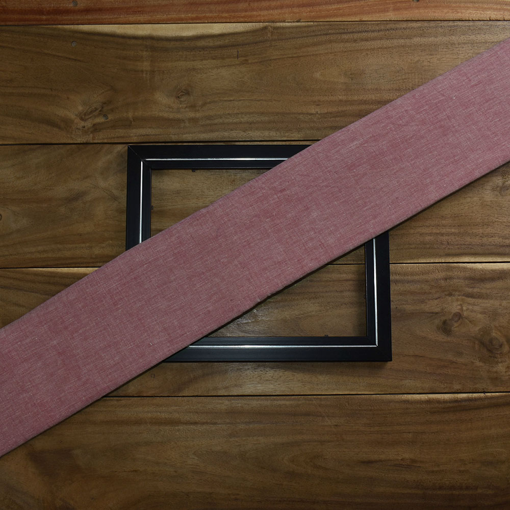 Chambray Dark Pink Khadi Cotton 62 GSM Handwoven Fabric