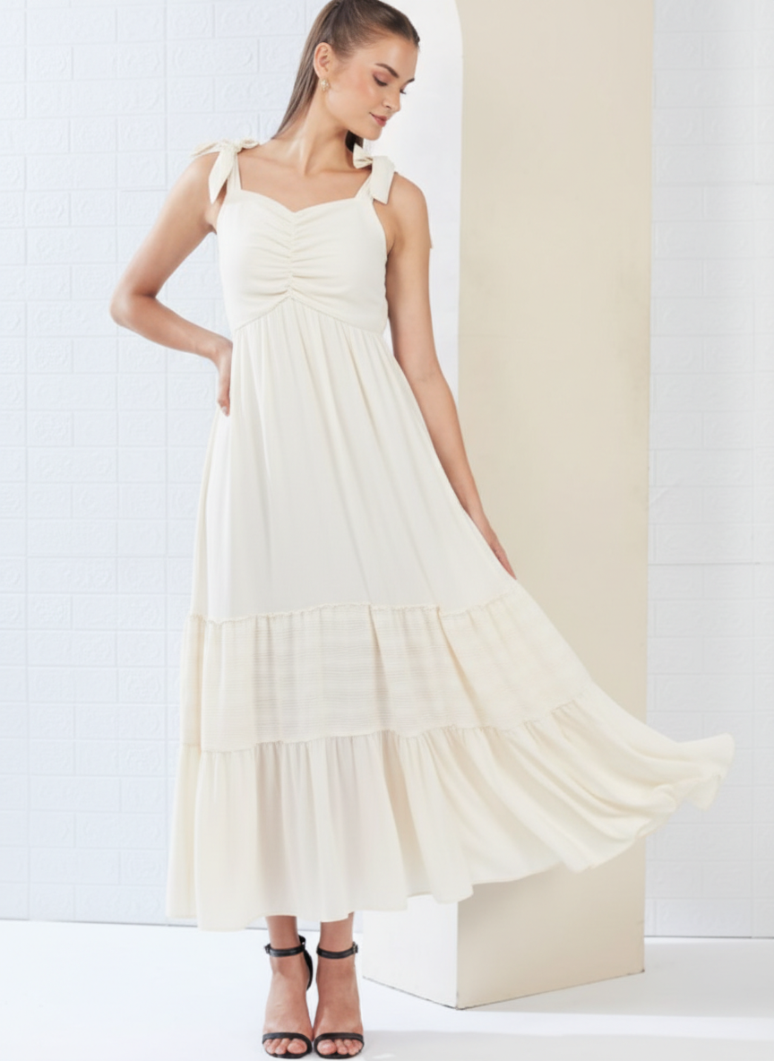 Tied Sleeves Tiers & Gathers