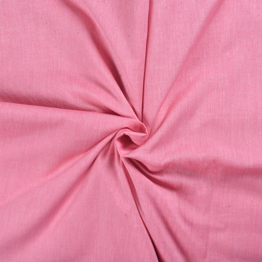 Plain Light Pink Pure Cotton 78 GSM Handwoven Fabric
