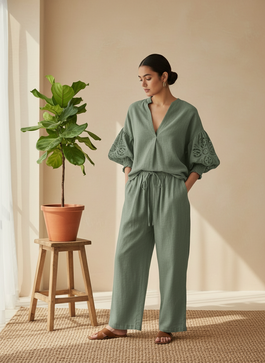 The Eyelet Sleeve Co-ord Set