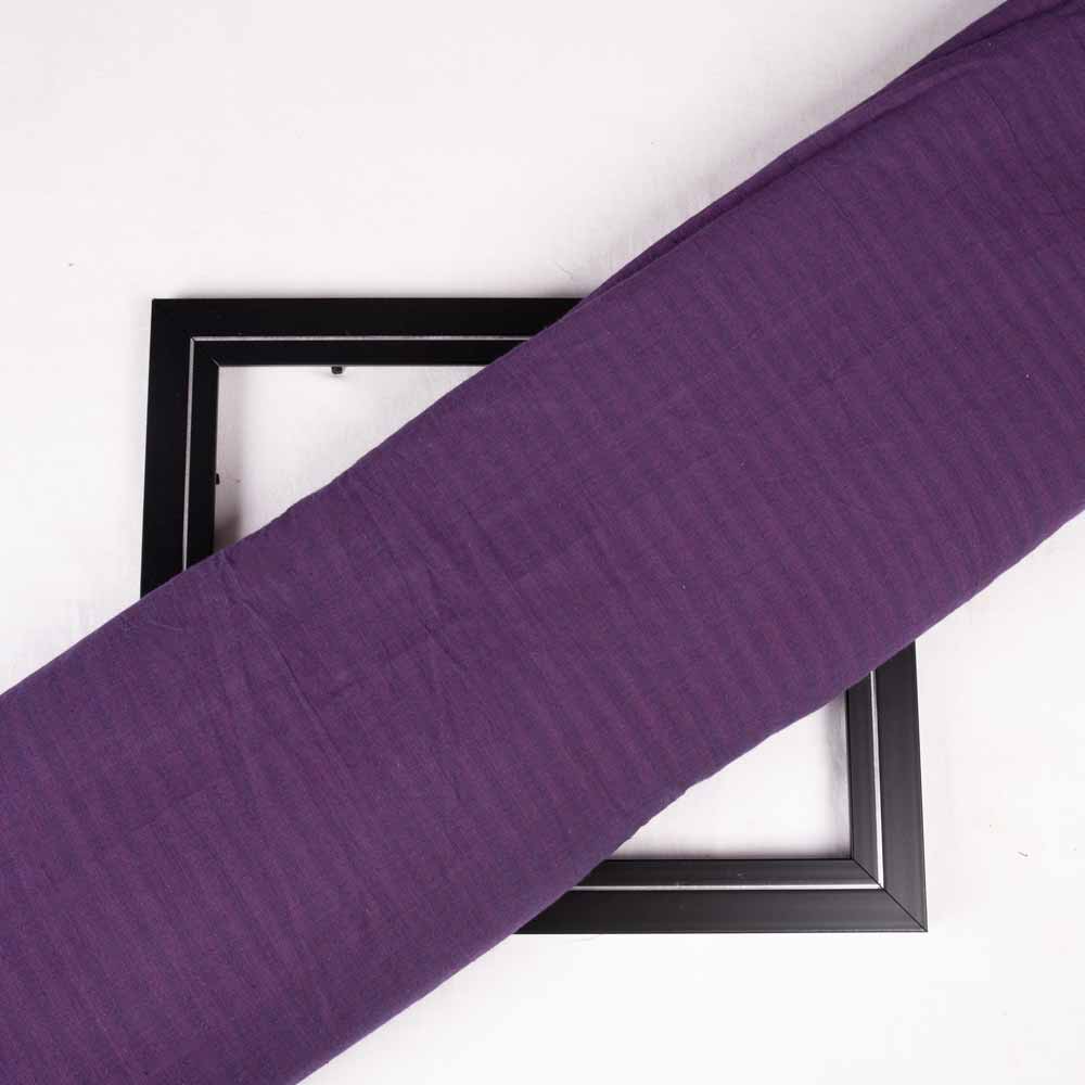 Stripe Purple Pure Cotton 89 GSM Handwoven Fabric
