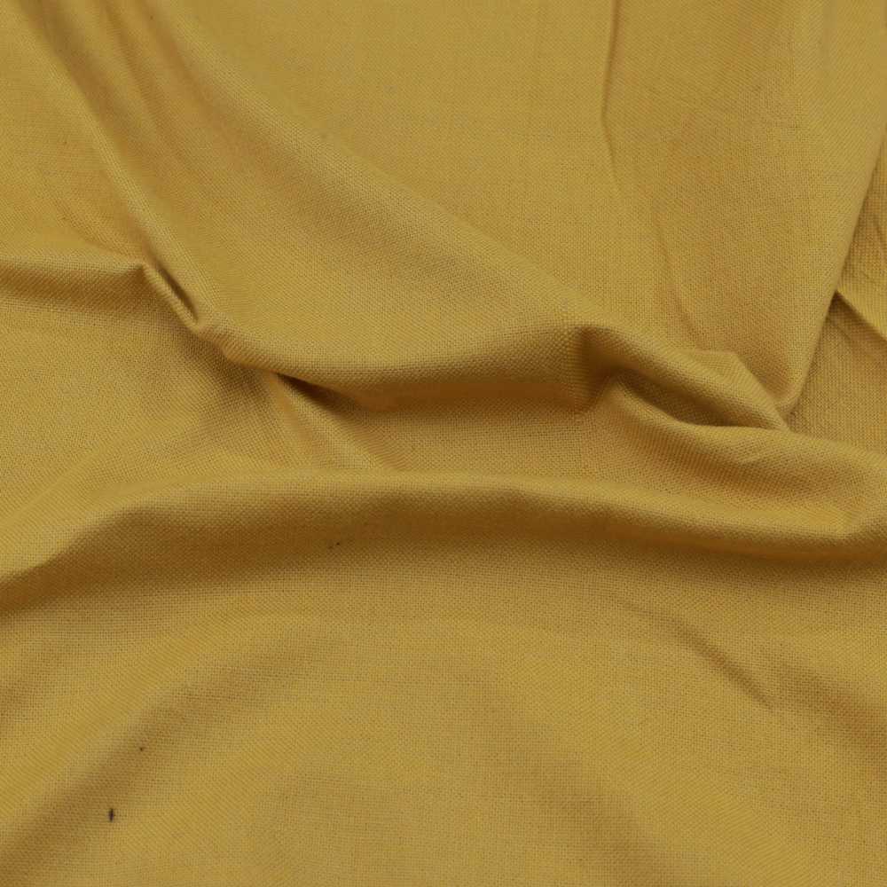 Plain Mustard Pure Cotton 195 GSM Handwoven Fabric