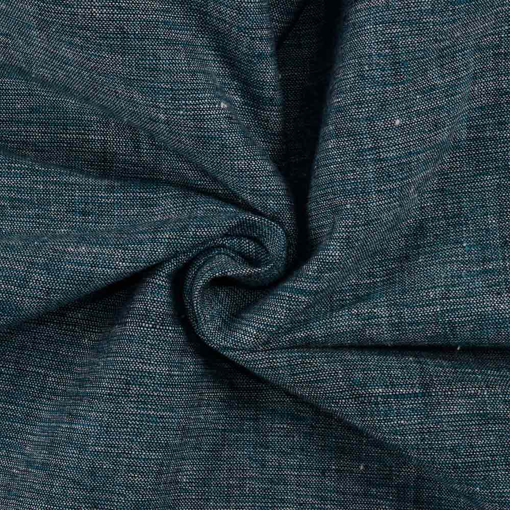 Chambray Grey Blue Khadi Cotton 158 GSM Handwoven Fabric