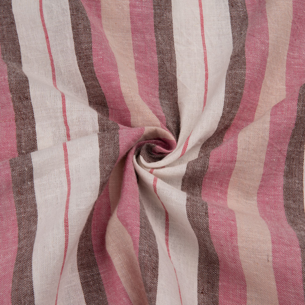 Stripe Red Pure Cotton 96 GSM Handwoven Fabric 170