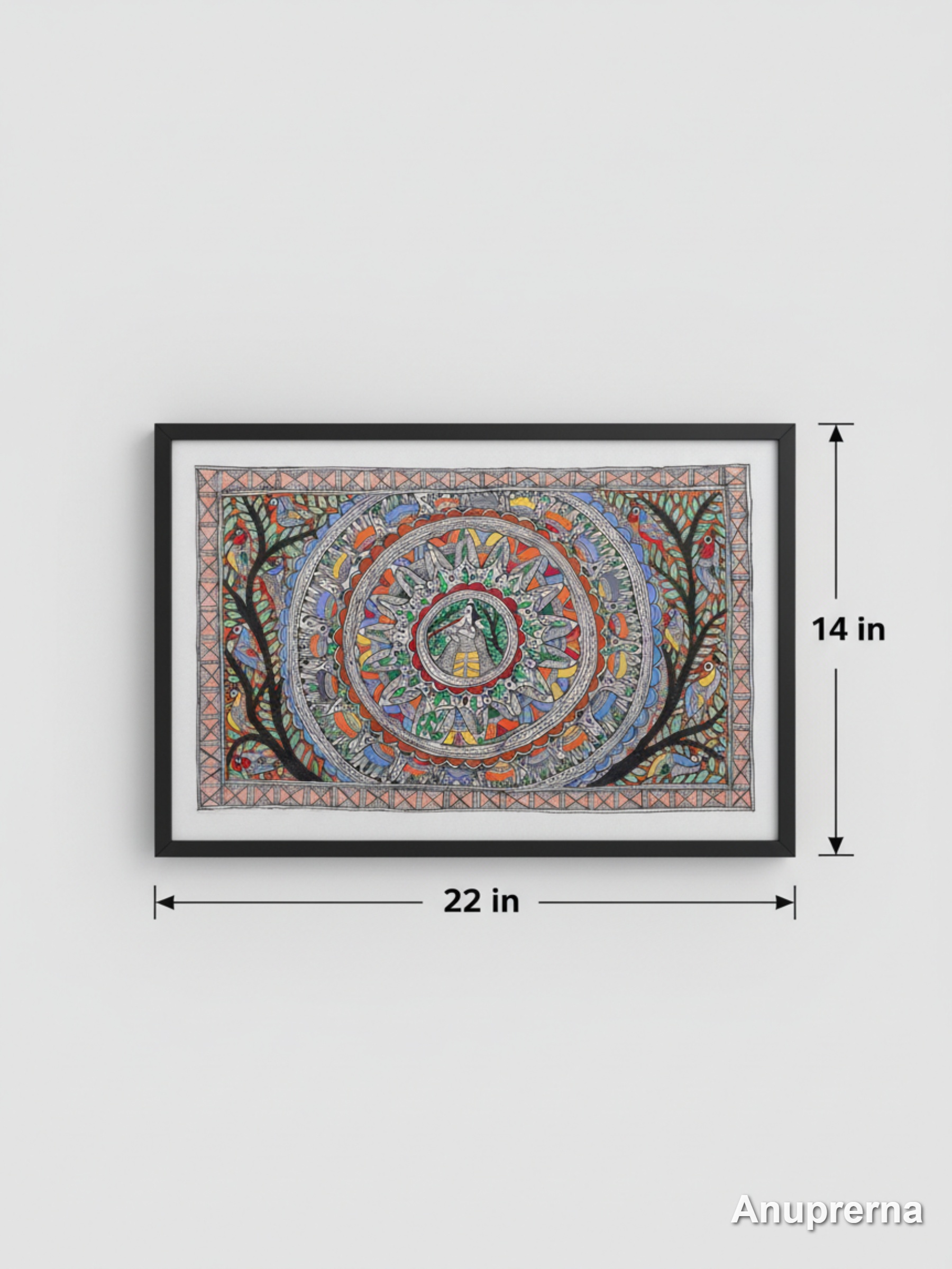 Nature's Celebration Madhubani Wall Art Decor