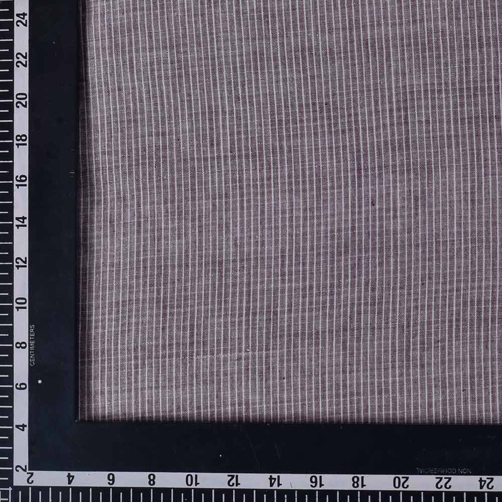 STRIPE MAUVE PURE COTTON 65 GSM HANDWOVEN FABRIC