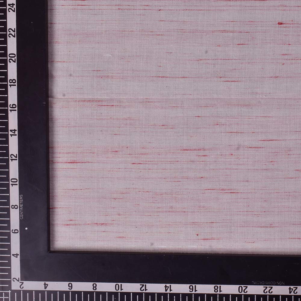 FUTKI RED KHADI COTTON 92 GSM HANDWOVEN FABRIC