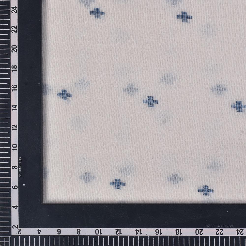 GEOMETRIC CREAM JAMDANI PURE COTTON 55 GSM FABRIC 118