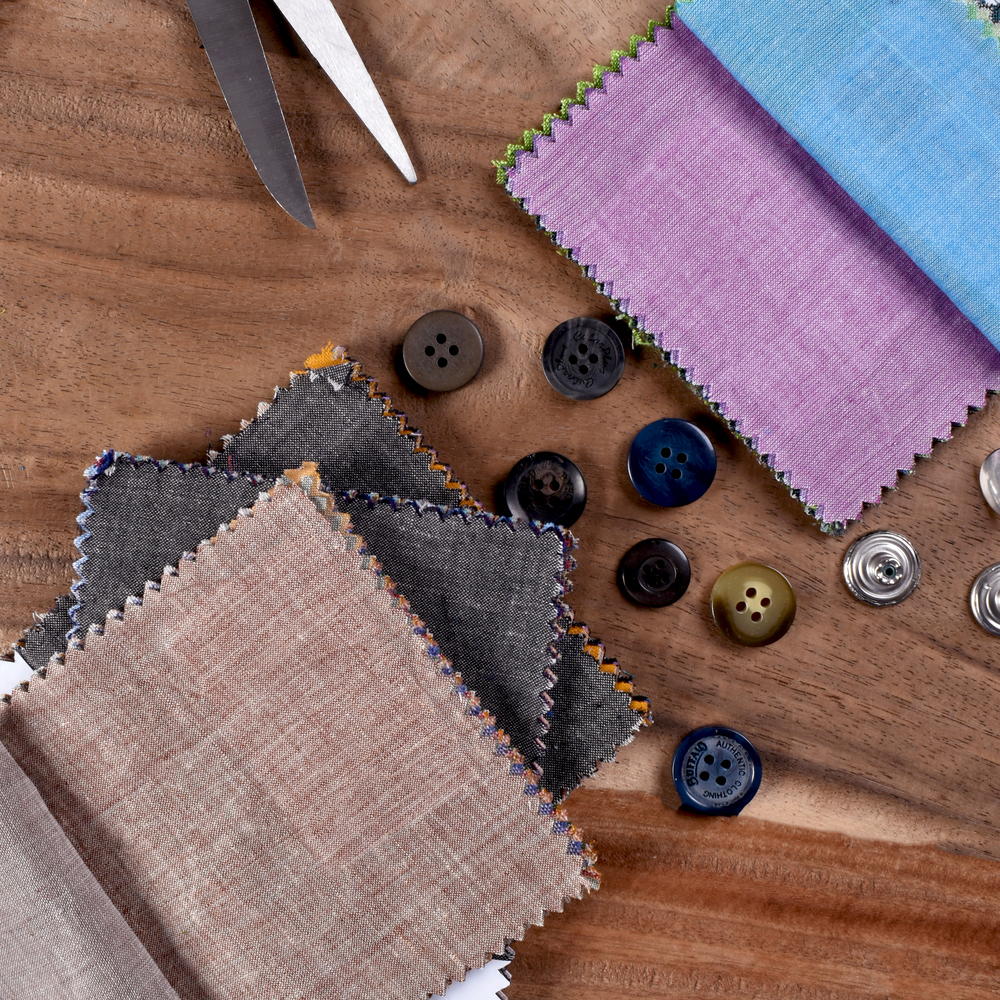 Chambray & Solids Dyed Khadi Cotton Design Swatches