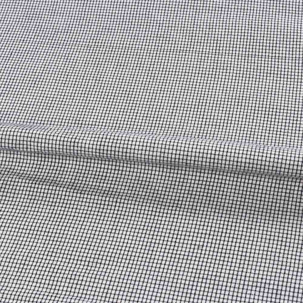 CHECK BLACK & WHITE PURE COTTON 95 GSM HANDWOVEN FABRIC