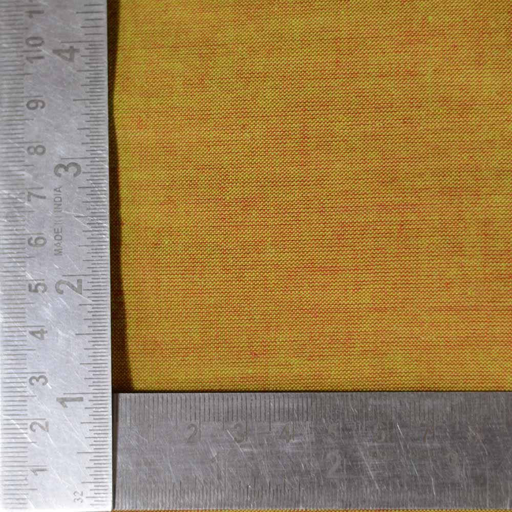 CHAMBRAY DARK YELLOW PURE COTTON 100 GSM HANDWOVEN FABRIC