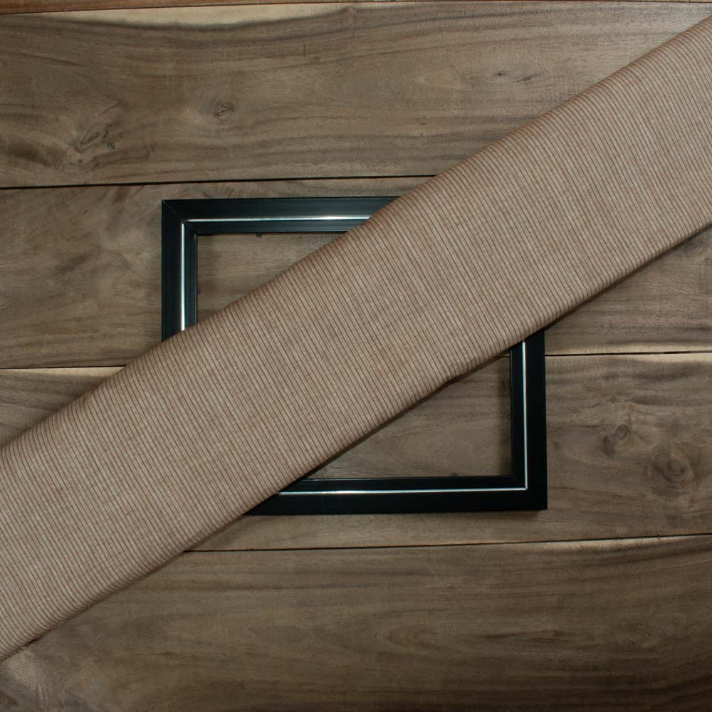 Stripe Cream Brown Pure Cotton 65 GSM Handwoven Fabric 04