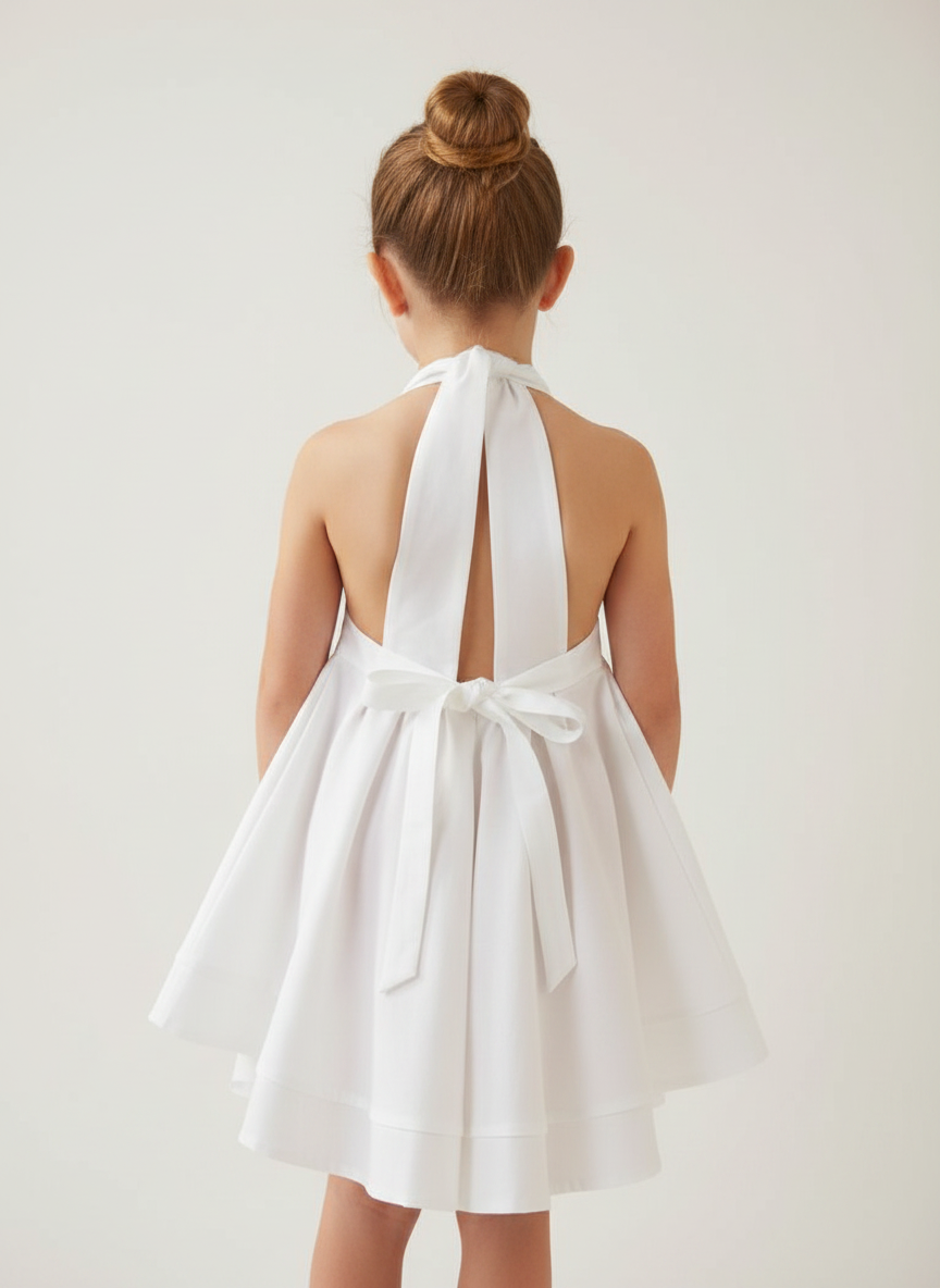 Grand Halter Neck Kids Dress