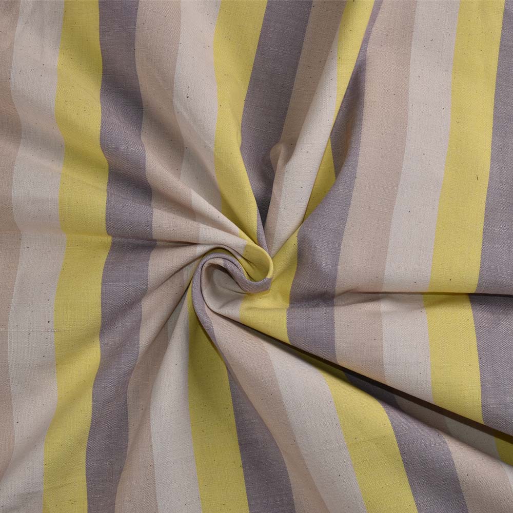 Stripe Multicolor Pure Cotton 145 GSM Handwoven Fabric