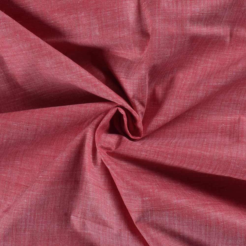 Stripe Red Pure Cotton 74 GSM Handwoven Fabric
