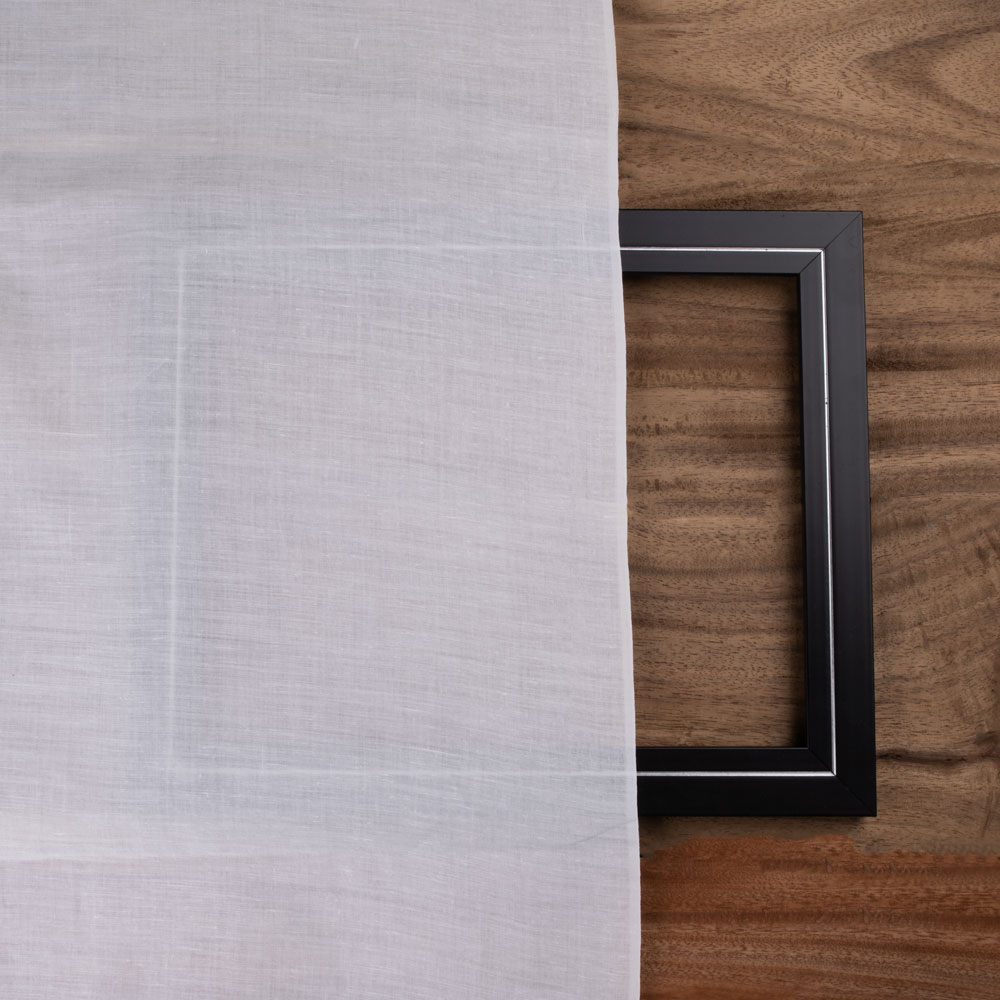 White bleached Khadi cotton fabric, perfect for versatile crafting and custom designs.