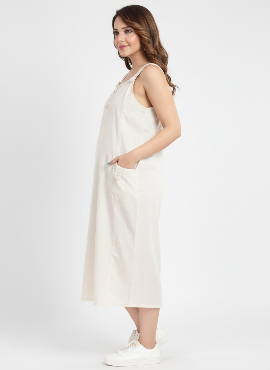 Buttons & Pockets Dress