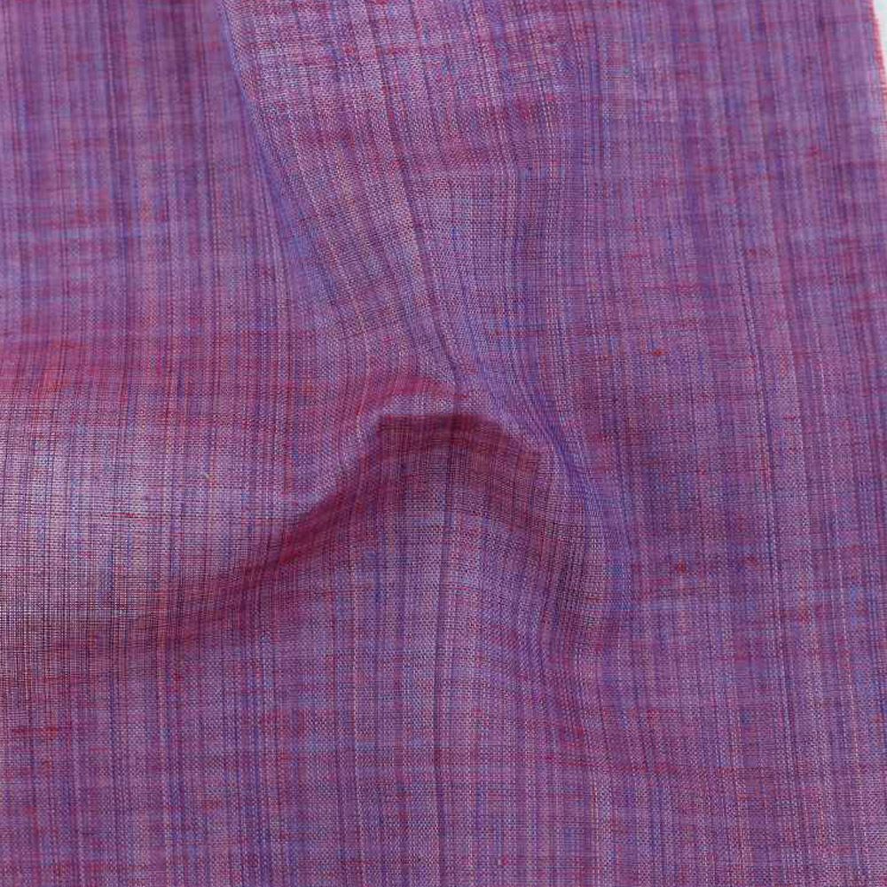 Stripe Purple Pure Cotton 64 GSM Handwoven Fabric C4