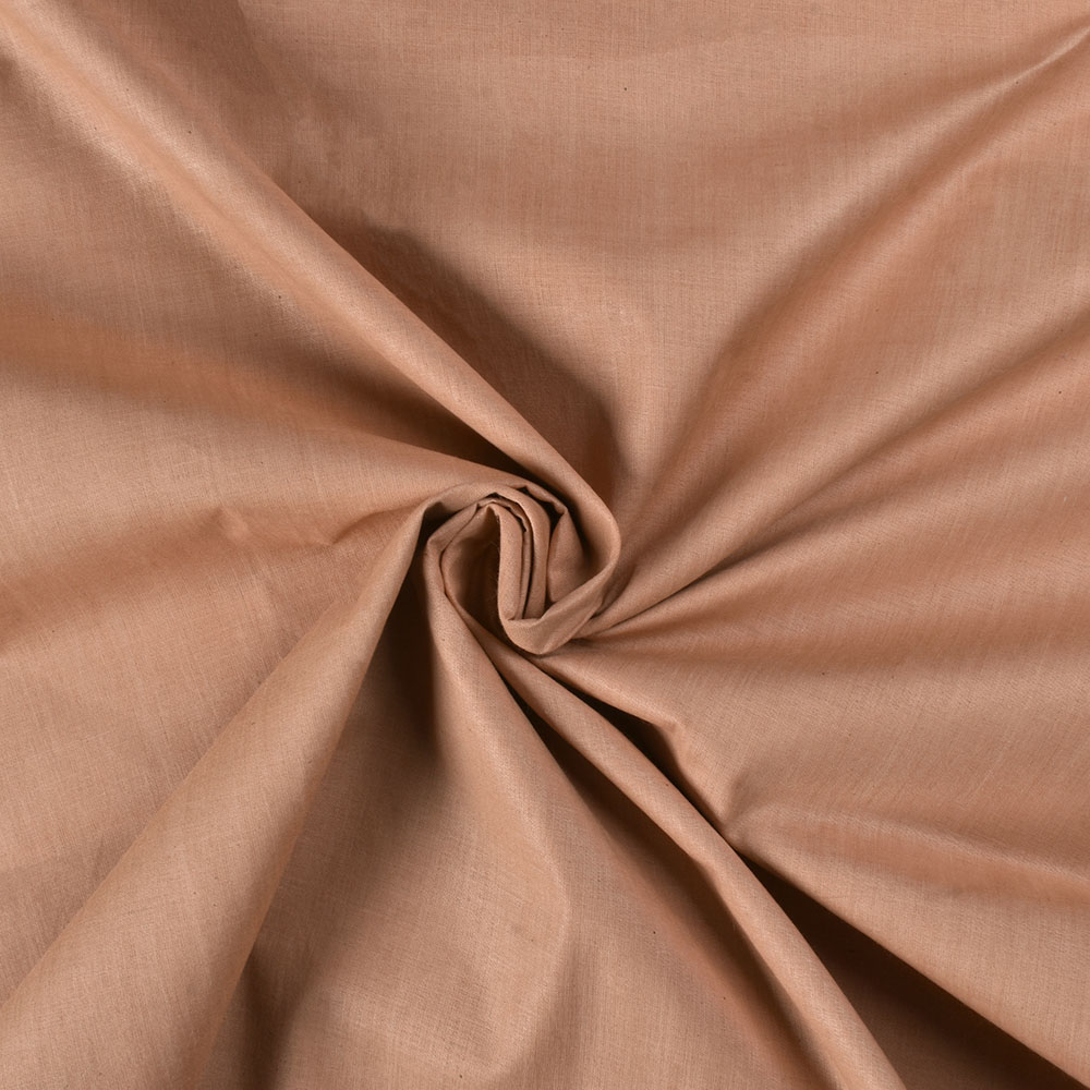 Plain Peach Khadi Cotton 65 GSM Handwoven Fabric H66