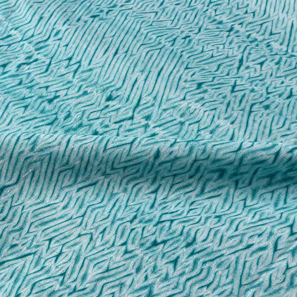 ABSTRACT SEA GREEN SHIBORI 90 GSM MERCERISED COTTON FABRIC 61