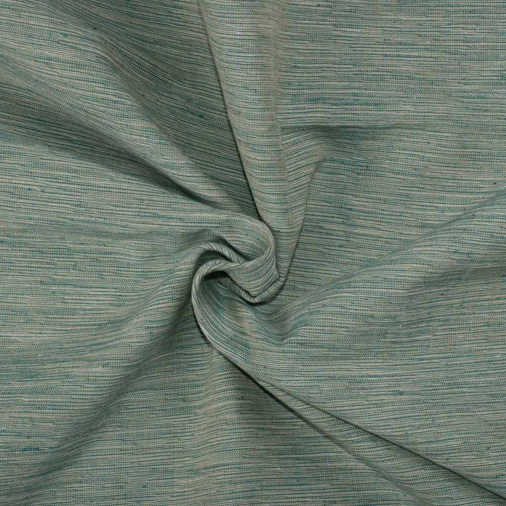 Chambray Green Khadi Cotton 150 GSM Handwoven Fabric