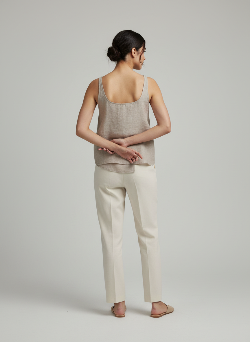 Sleeveless Asymmetric Top