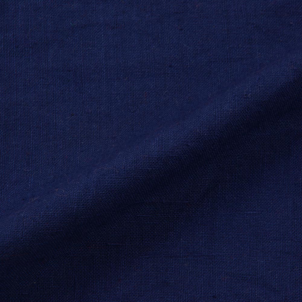 Plain Blue Khadi 122 GSM Fabric - Handspun & Handwoven