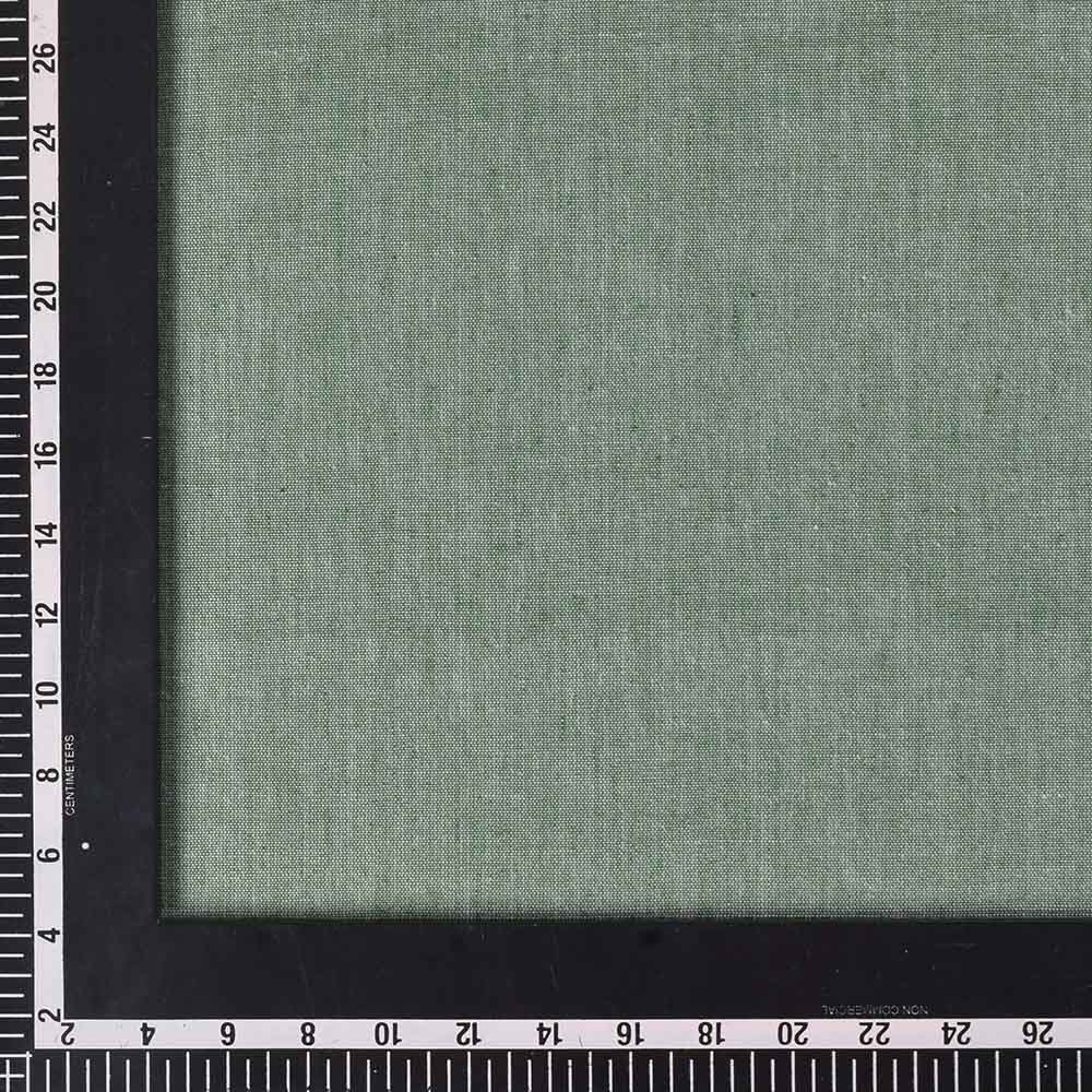 SOLID LIGHT GREEN CROSS COLOR KHADI COTTON 130 GSM HANDWOVEN FABRIC