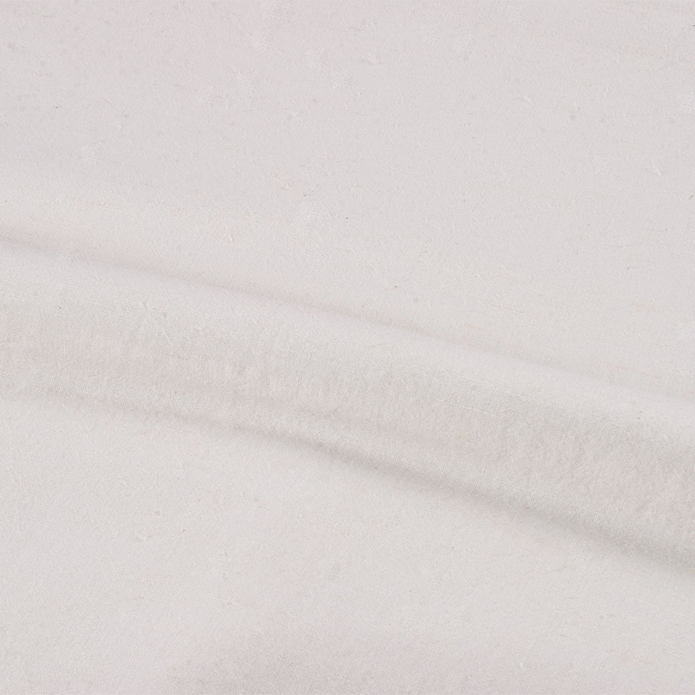 Plain White Hemp & Cotton 110 GSM Handwoven Fabric