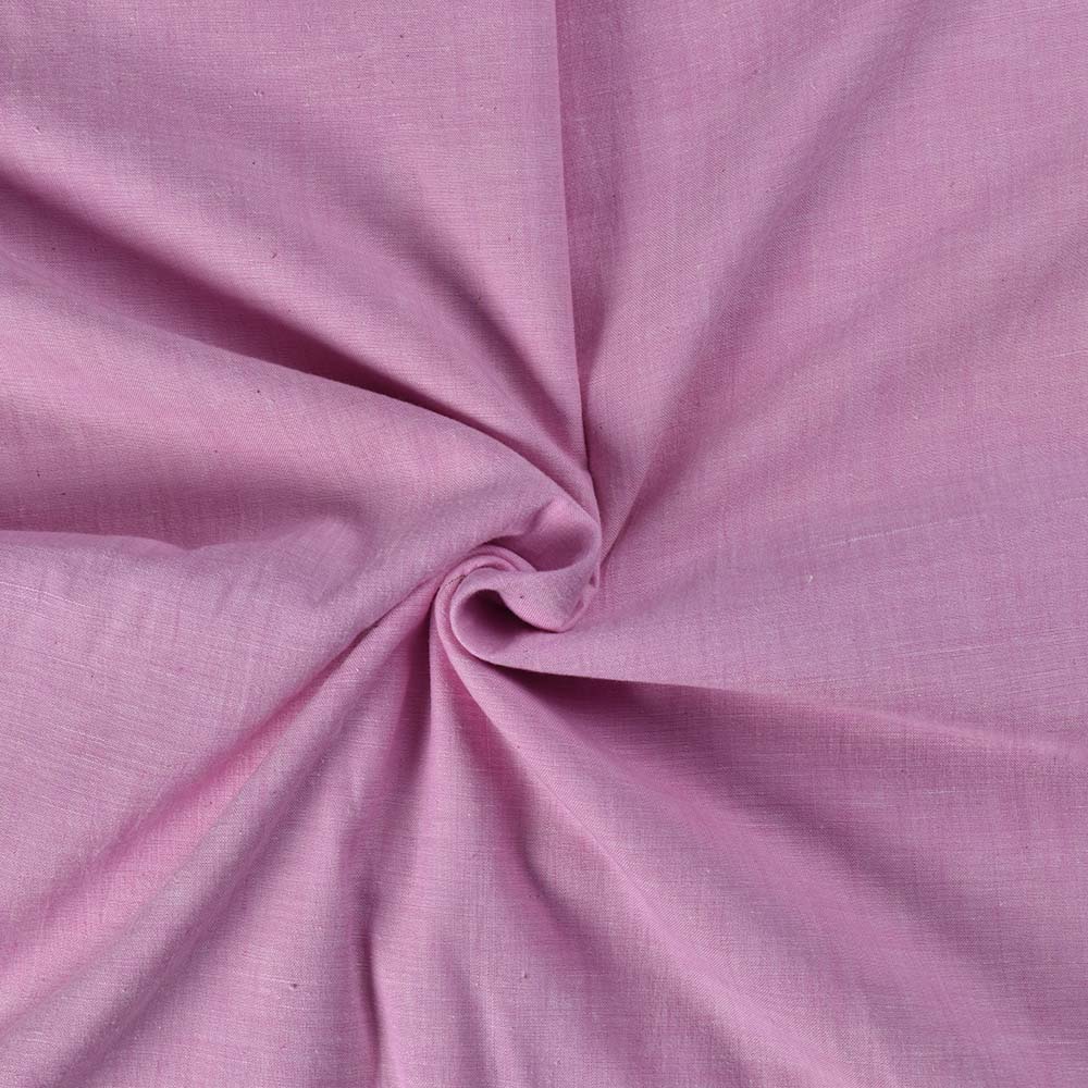 Chambray Light Pink Khadi Cotton 105 GSM Handwoven Fabric
