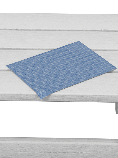 Matty Check Blue & White Pure Khadi Table Placemat