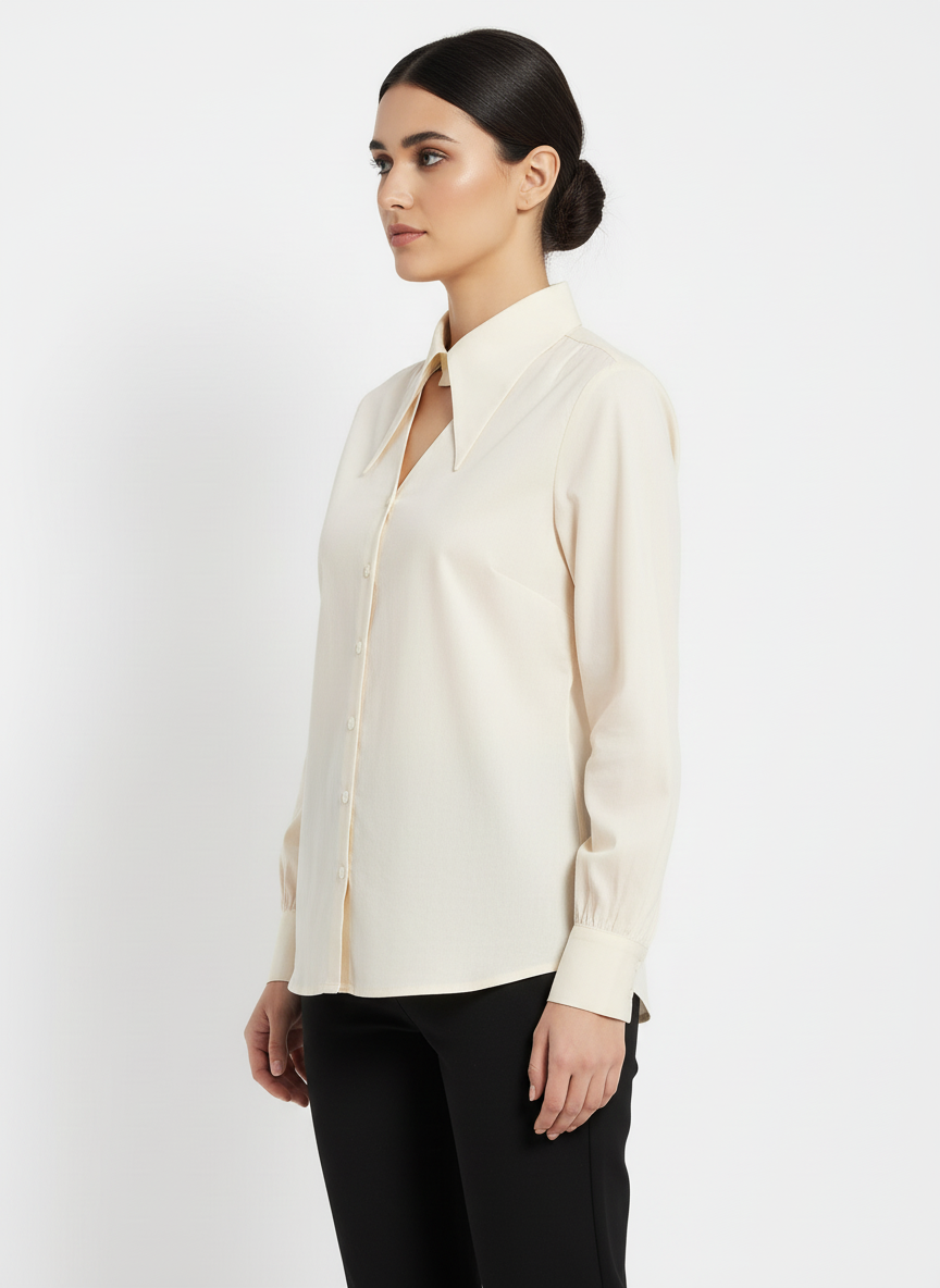 Collared Long Sleeves Top