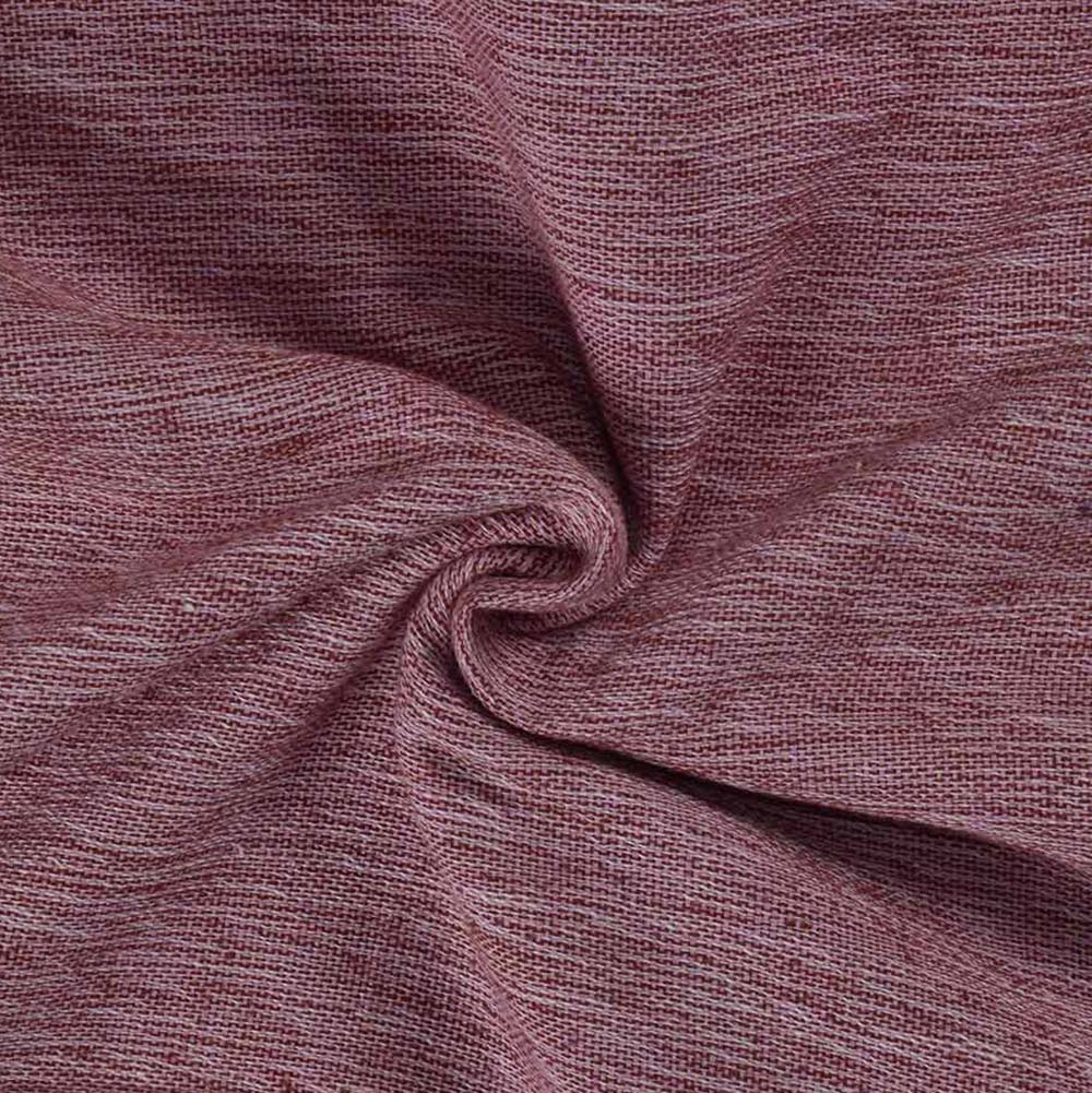 Chambray Peach Khadi Cotton 158 GSM Handwoven Fabric