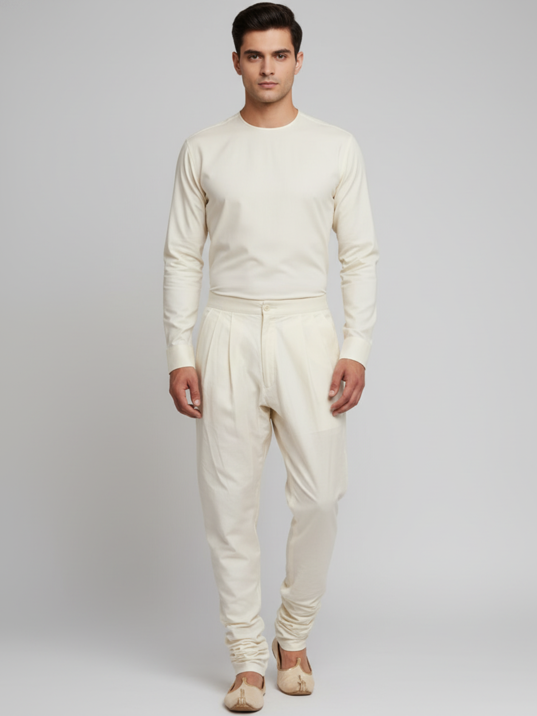 Men's Off-white Churidar Pants