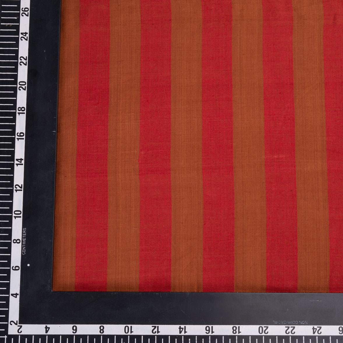 STRIPE RED PURE COTTON 78 GSM HANDWOVEN FABRIC