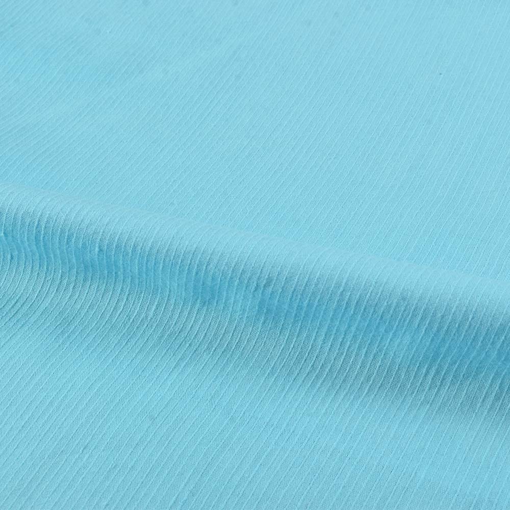 STRIPE SKY BLUE PURE COTTON 77 GSM HANDWOVEN FABRIC
