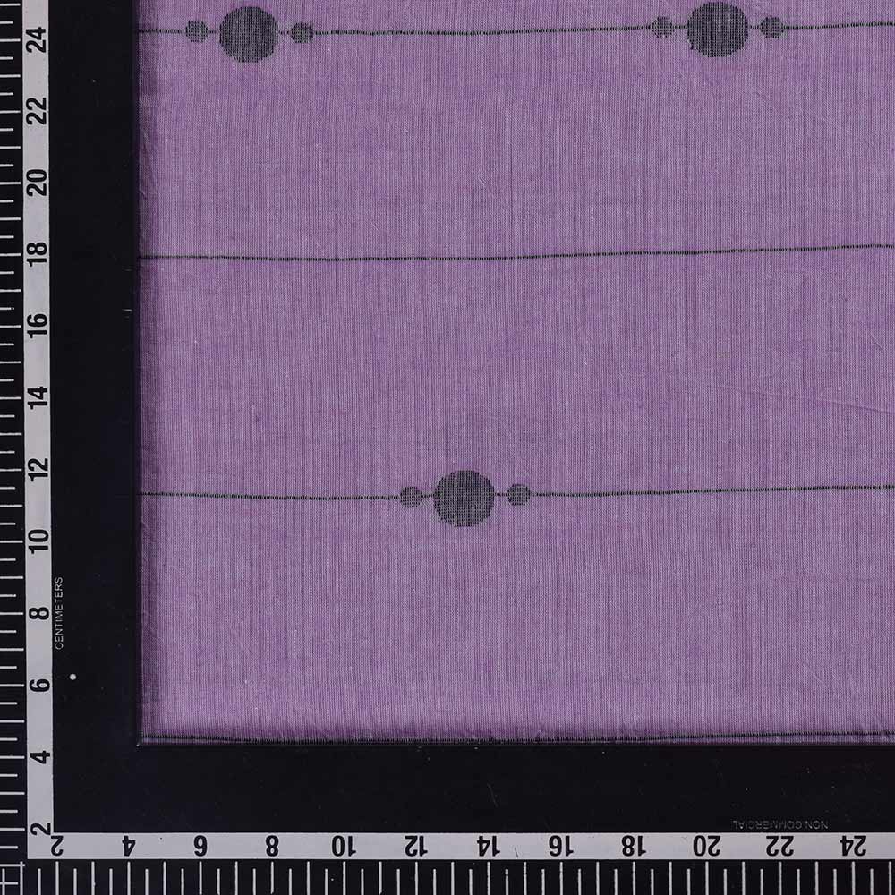 GEOMETRIC PURPLE JAMDANI PURE COTTON 64 GSM HANDWOVEN FABRIC