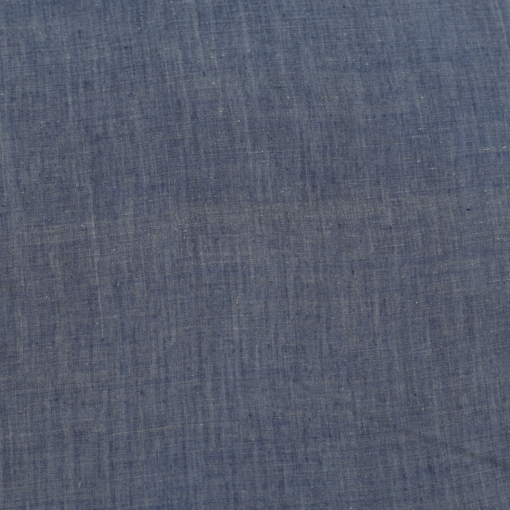 CHAMBRAY DARK BLUE KHADI COTTON 62 GSM HANDWOVEN FABRIC