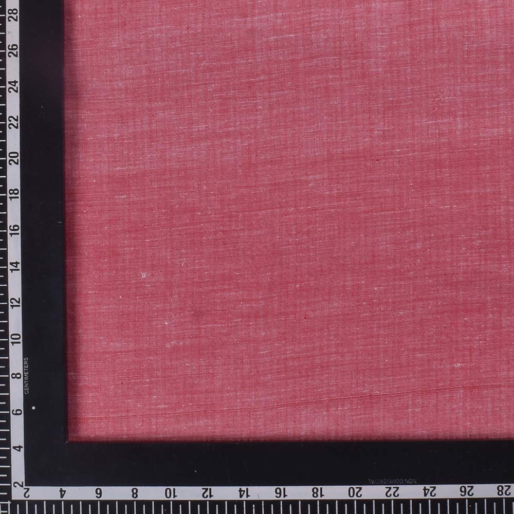 STRIPE RED PURE COTTON 74 GSM HANDWOVEN FABRIC