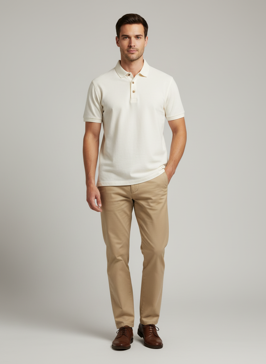 Polo Collared T-Shirt - Popover Placket 