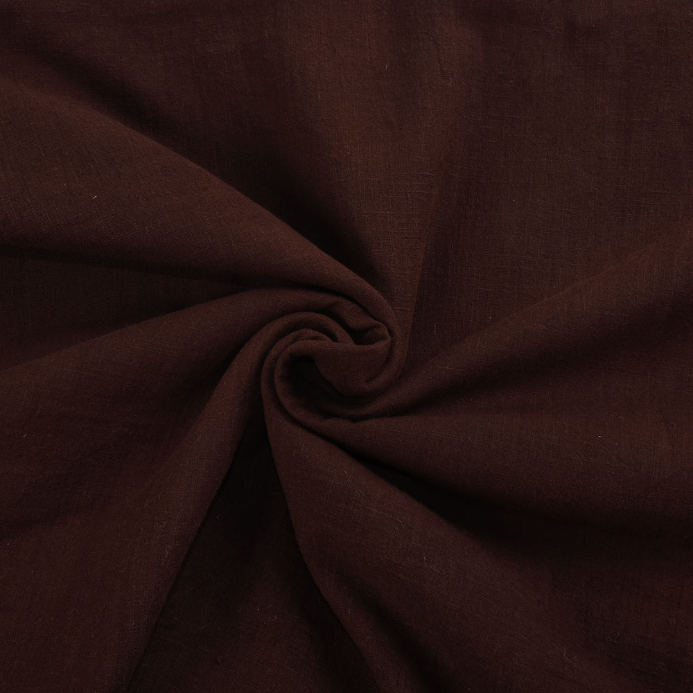 Slub Brown Khadi Fabric - 107 GSM Handspun & Handwoven