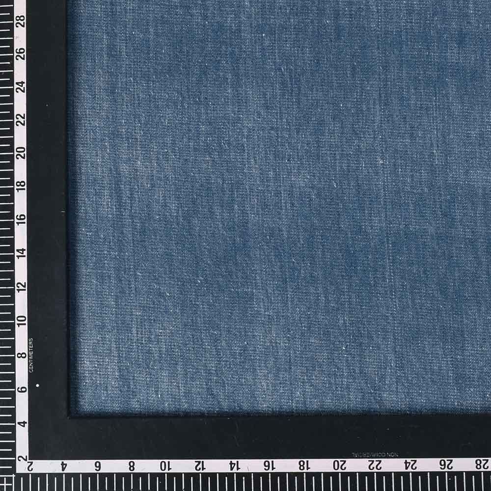 DENIM TWILL ROYAL BLUE KHADI COTTON 175 GSM HANDWOVEN FABRIC
