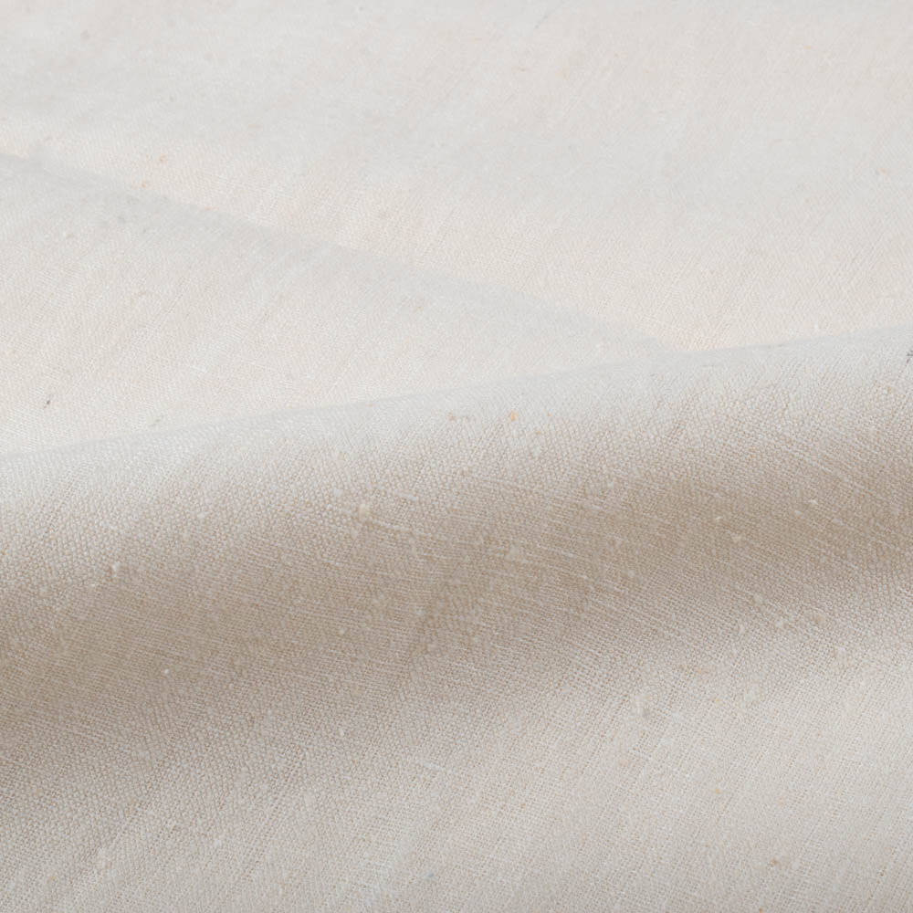 Plain White Silk & Linen Blend 130 GSM Handwoven Fabric 42