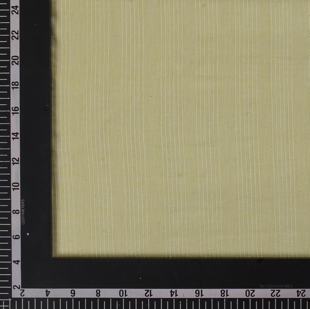 STRIPE PALE YELLOW PURE COTTON 80 GSM HANDWOVEN FABRIC