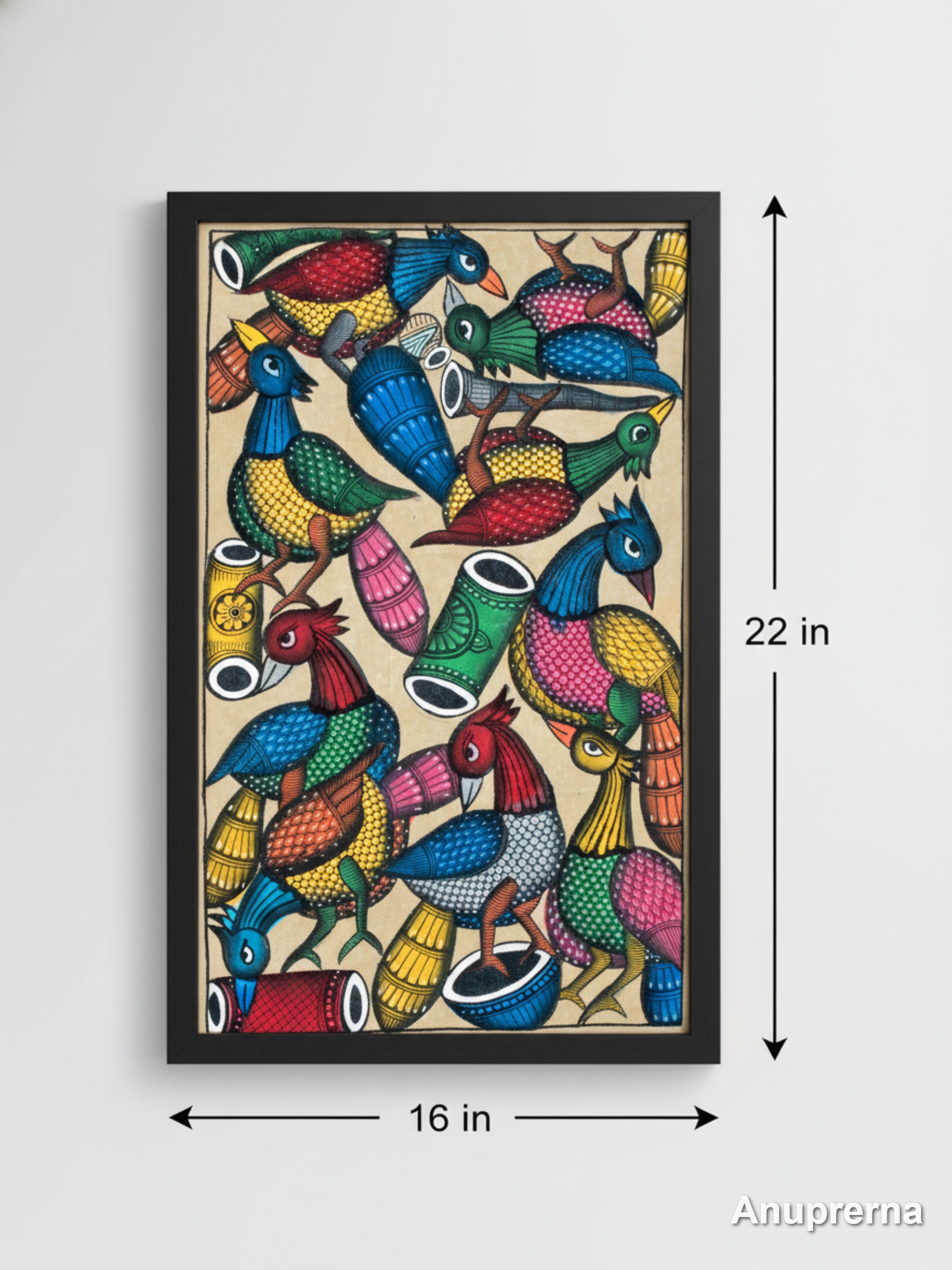 Birds Whisper Pattachitra Wall Art Decor