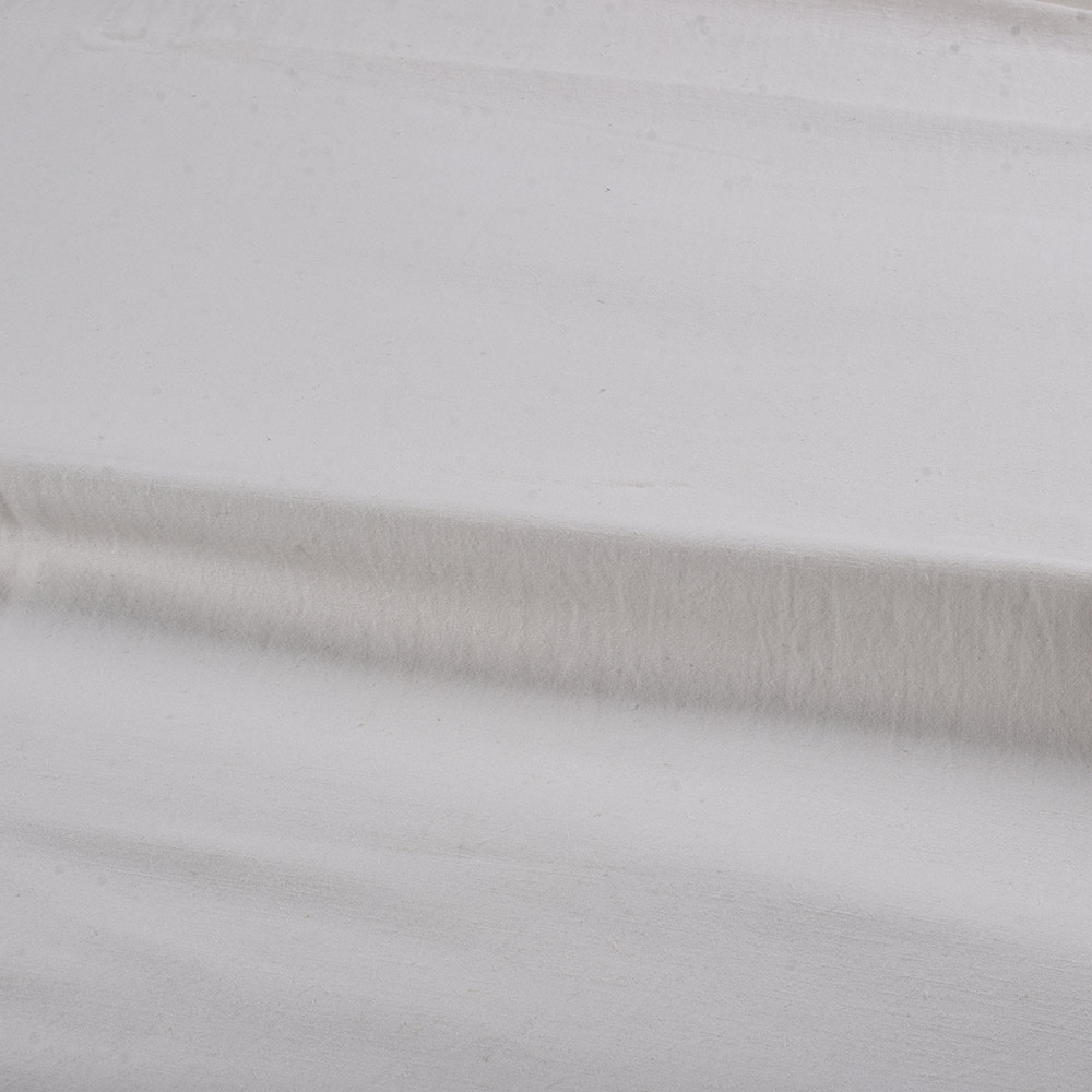 Plain White Hemp & Cotton 195 GSM Handwoven Fabric