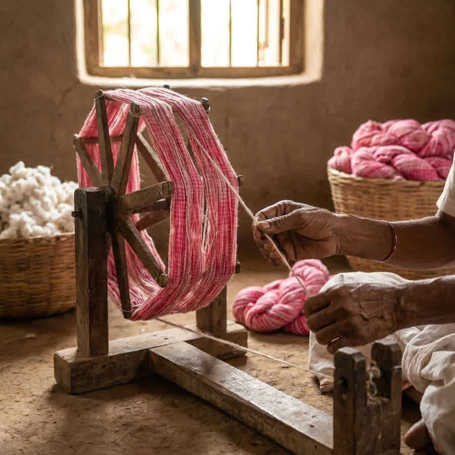 The Mechanics of Hand-Spun Yarn: Why Does Khadi Cotton Shrink? — Anuprerna handloom