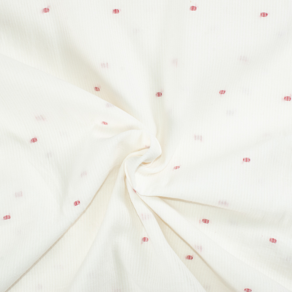Geometric White Jamdani Handwoven Cotton 60 GSM Fabric